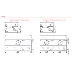 Hotte d’extraction avec apport d’air Novameta HPPD-100/100/48