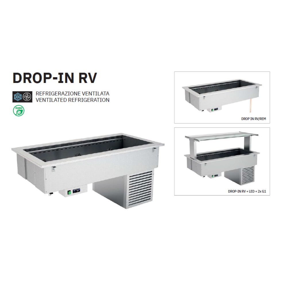 Bac froid à encastrer ROCAM 006INDROP4R/V