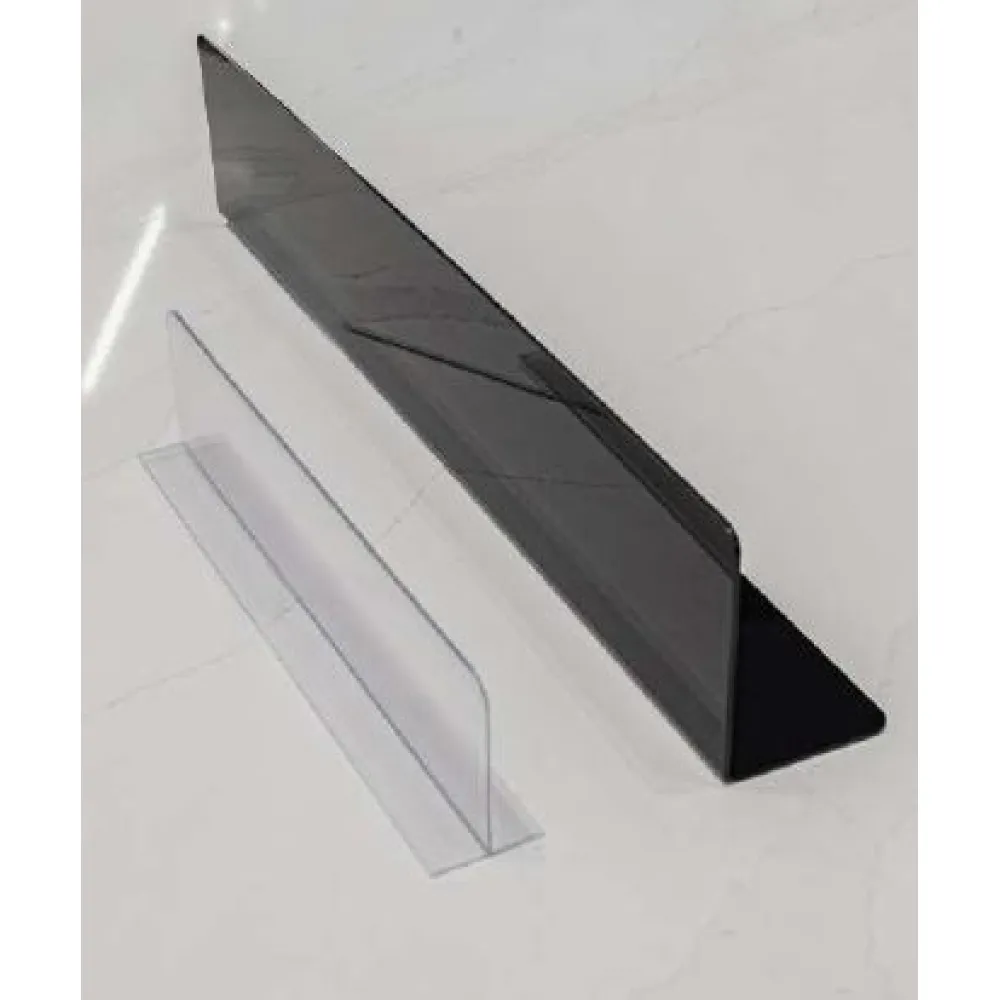 Séparateur en L en polyméthacrylate de méthyle (plexiglas) 6565 – 580x65x65mm, noir