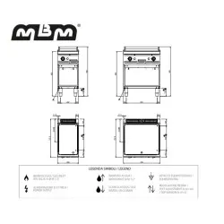 Plaque de gril à gaz MBM MFTG77ALC