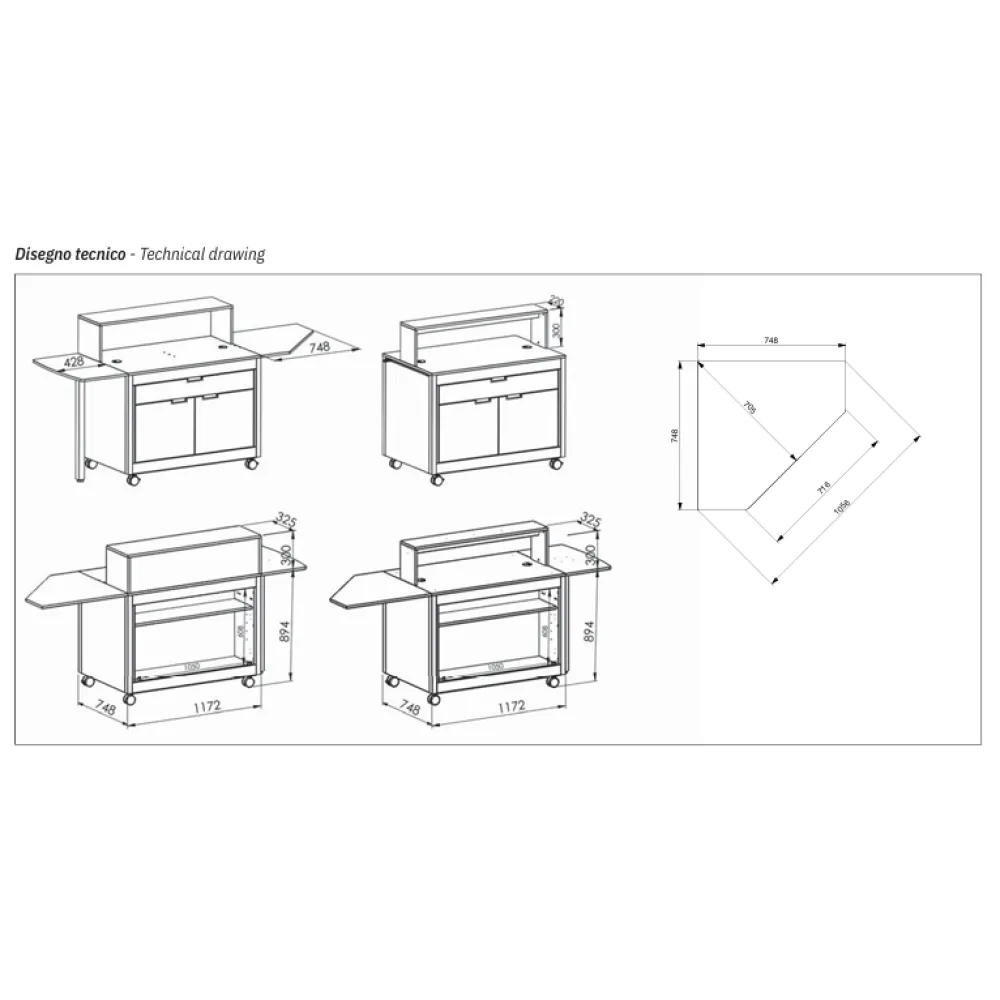 Module mobile pour cantine ROCAM 016MOBRK