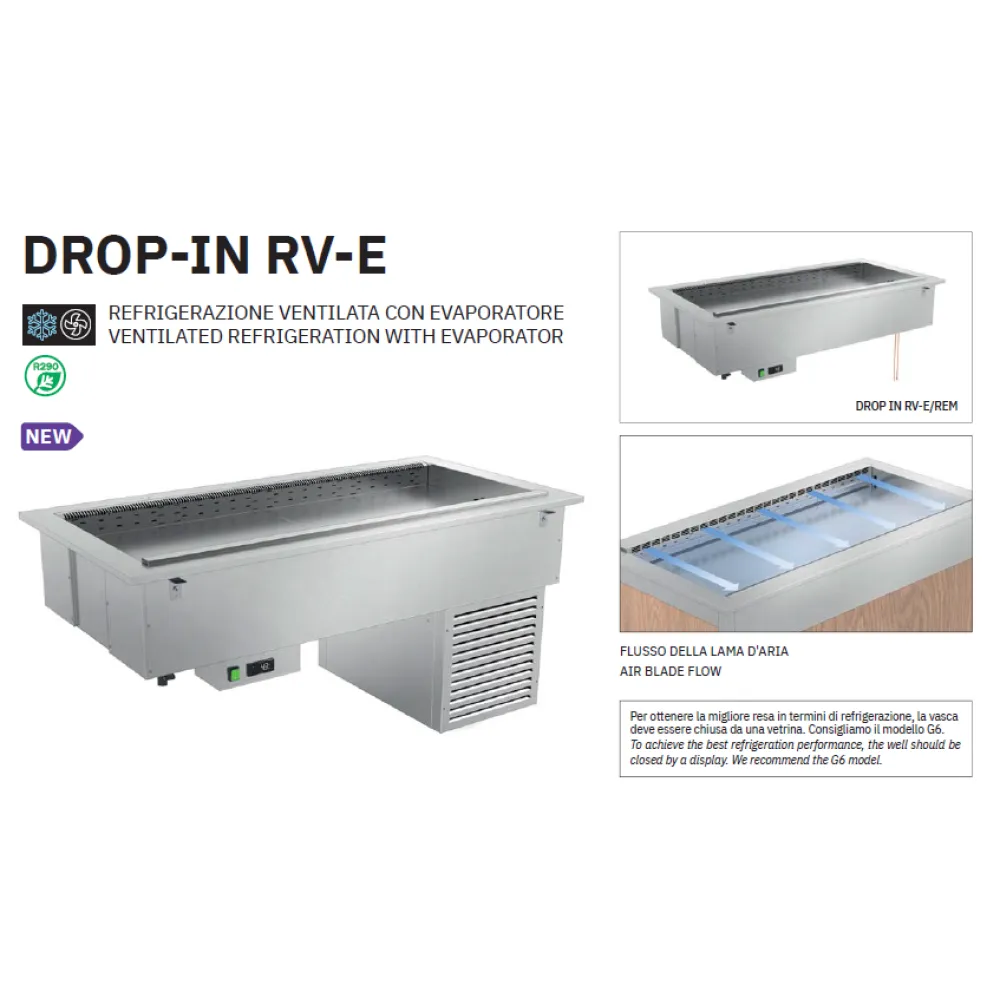 Bac froid à encastrer ROCAM 006INDROP5R/VE