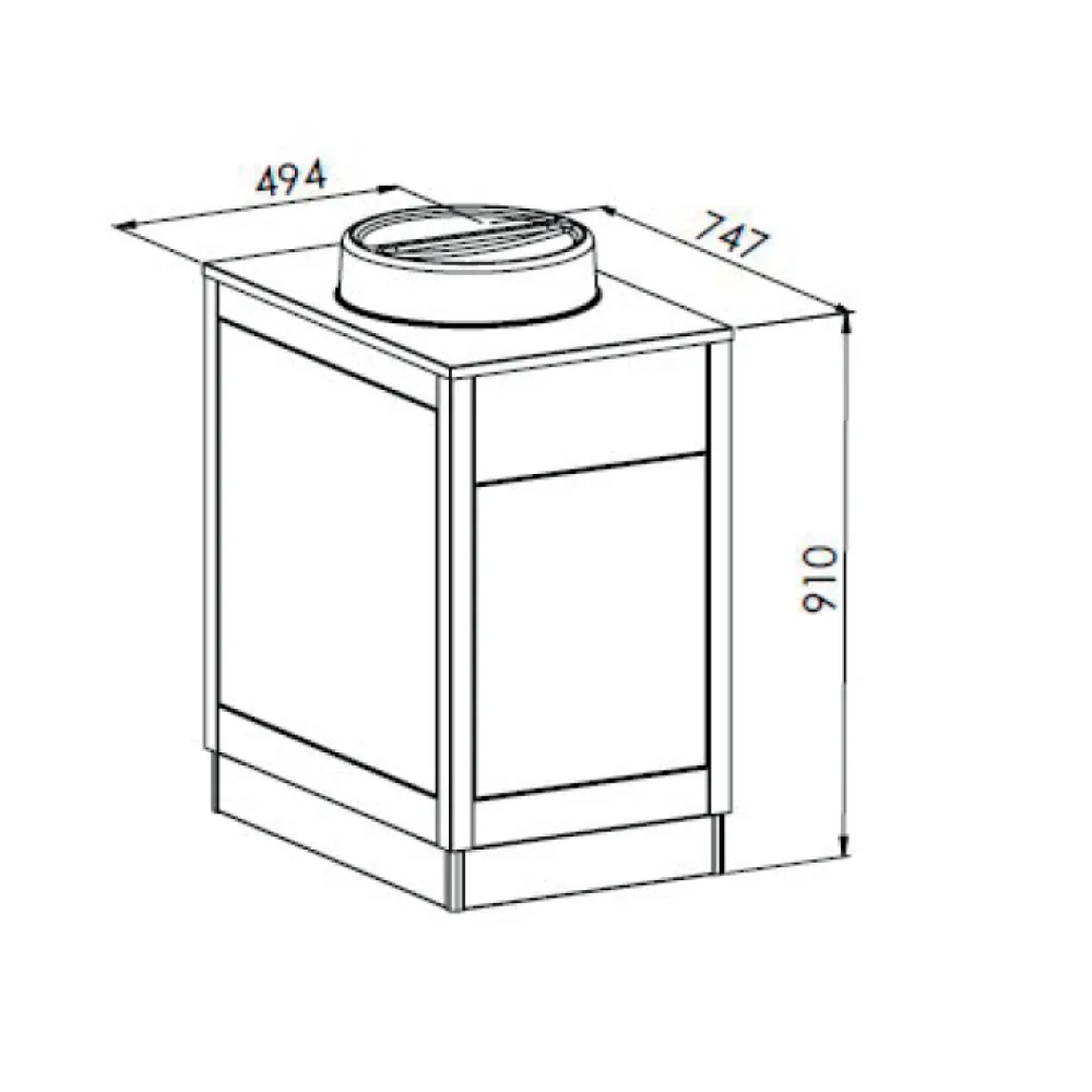 Distributeur d'assiettes ROCAM 01900OMPLC28N