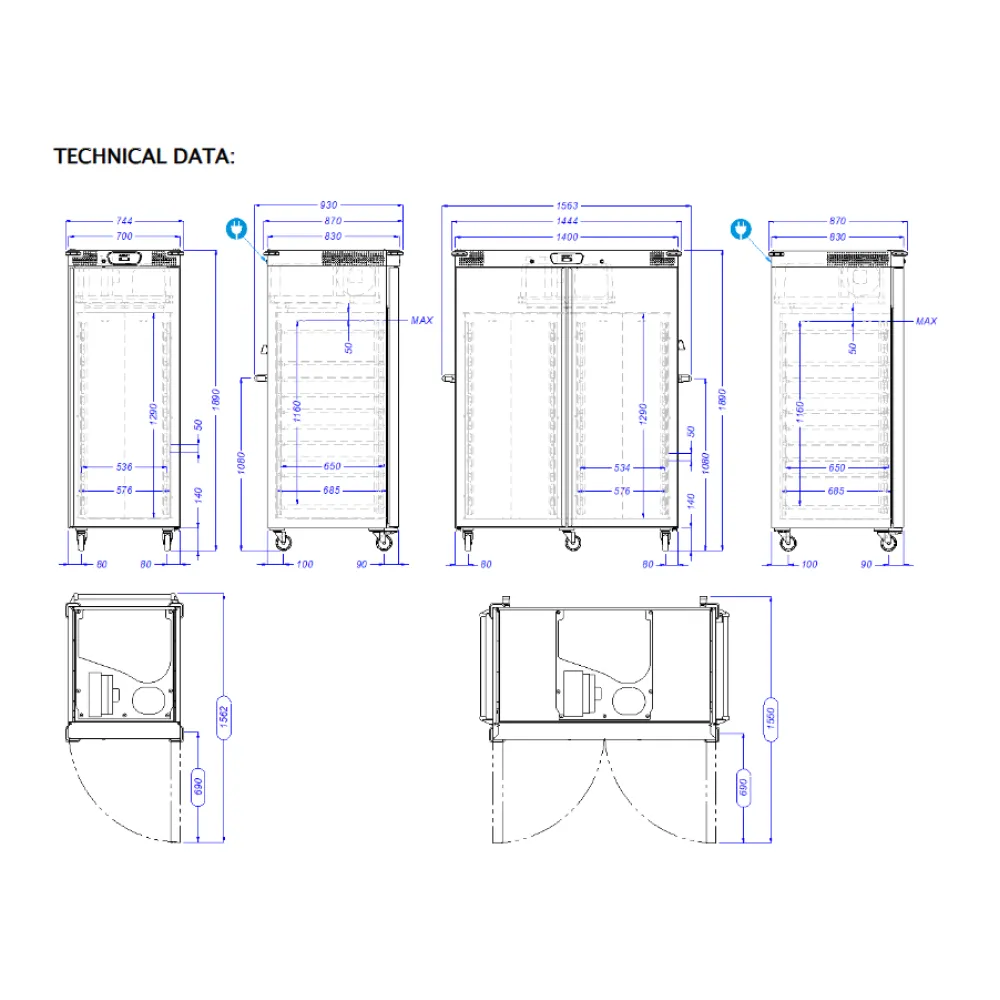 Armoire de stockage chauffante BHS-G BC01-075GV