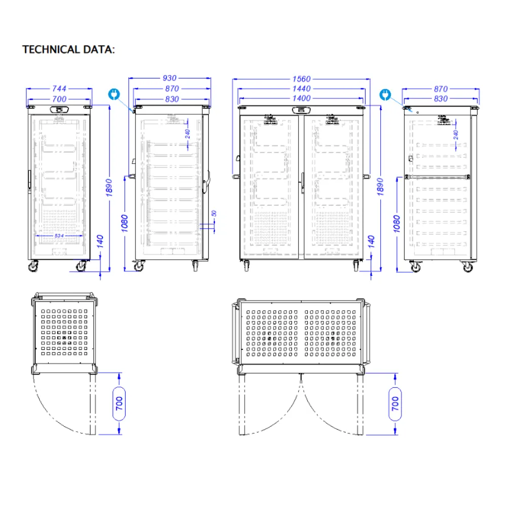 Armoire de stockage chauffante BHS-G BG01-156GV