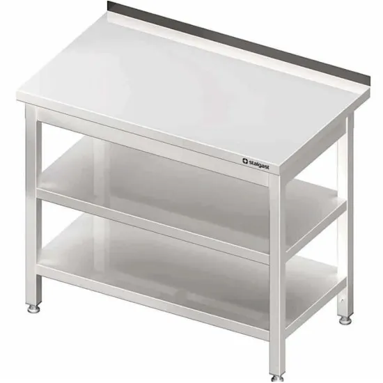 Table à montage facile avec 2 étagères