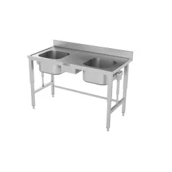 Table en métal avec dessus ajustable et évier Novameta BHS-IRRV-100/60/90