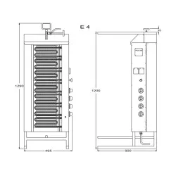 Grill à gyros électrique POTIS PG3401