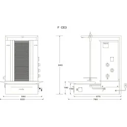 Grill à gyros électrique POTIS PG8551