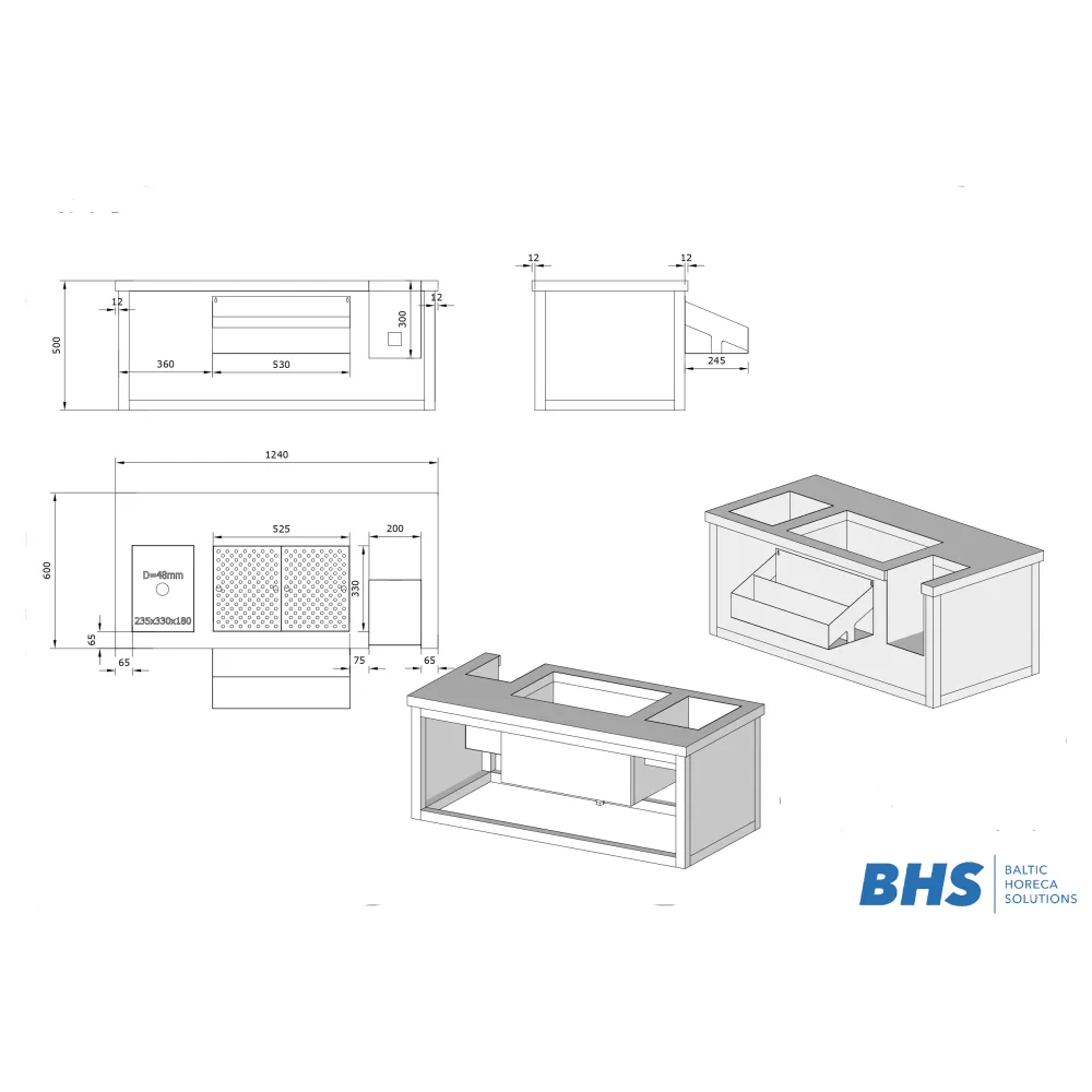 Équipement de bar BHS-HoReCa PRB-1200