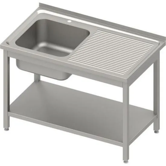 Tables en acier inoxydable avec éviers