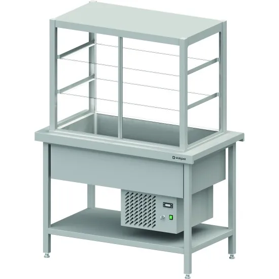 Comptoirs avec vitrines de distribution