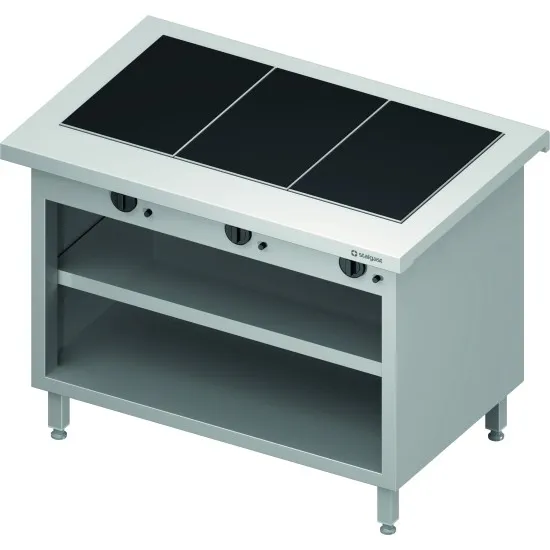Comptoirs à surfaces céramiques chaudes avec étagère