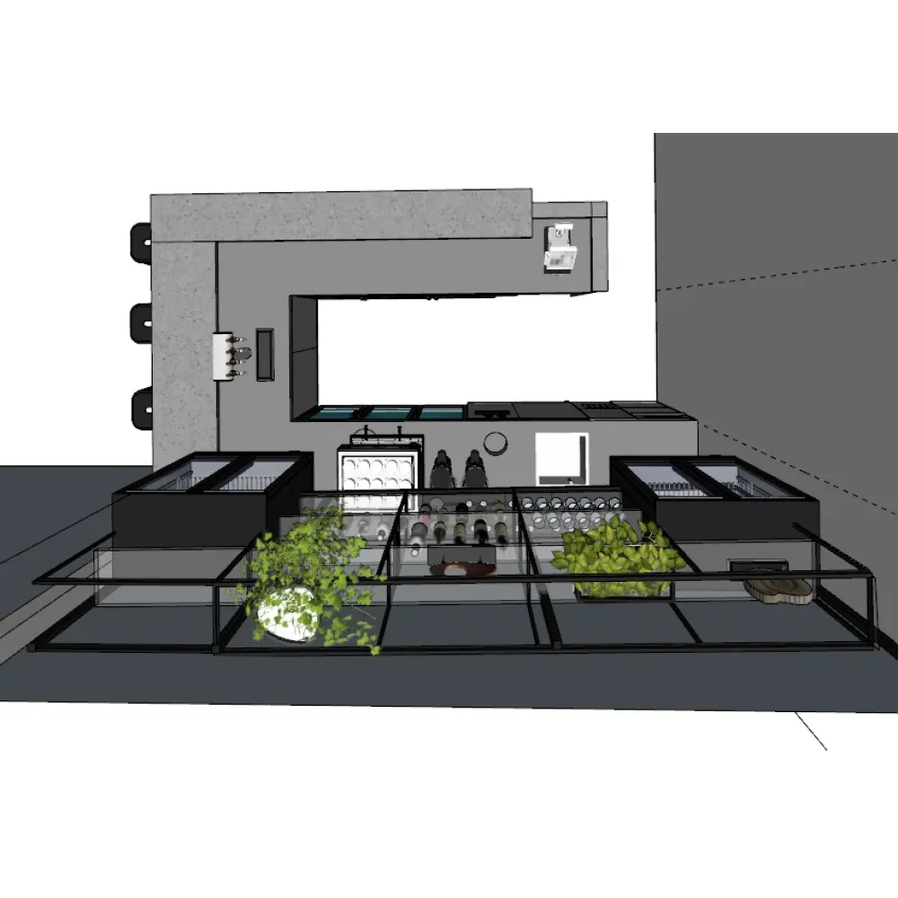 Projet de bar en L réalisé à la commande BHS-HoReCa BAR-LEJUPES