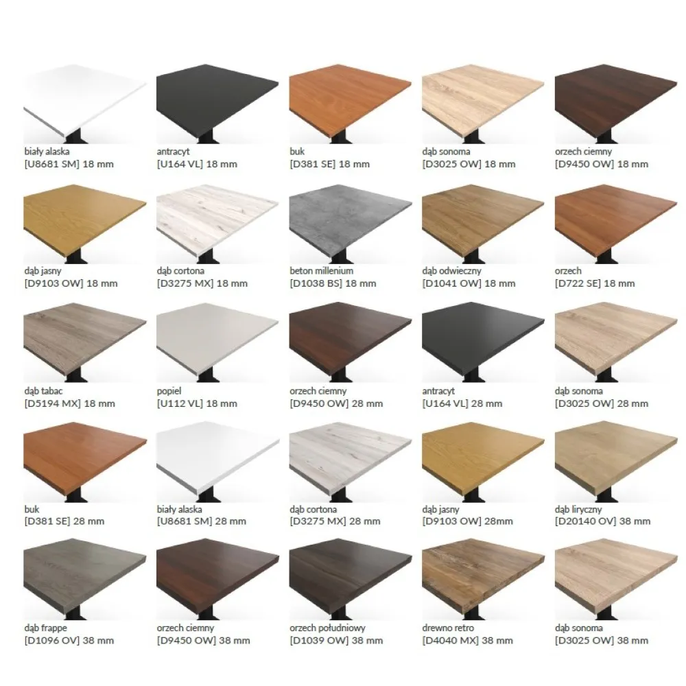 Plateau de table d'intérieur BHS-HoReCa MELAMINE28-D-900