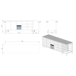 Table réfrigérée sur mesure BHS-HoReCa XKK25-0032.000.00