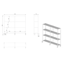 Rangement en acier inoxydable BHS-HoReCa ZK25-7031.00.00 SB