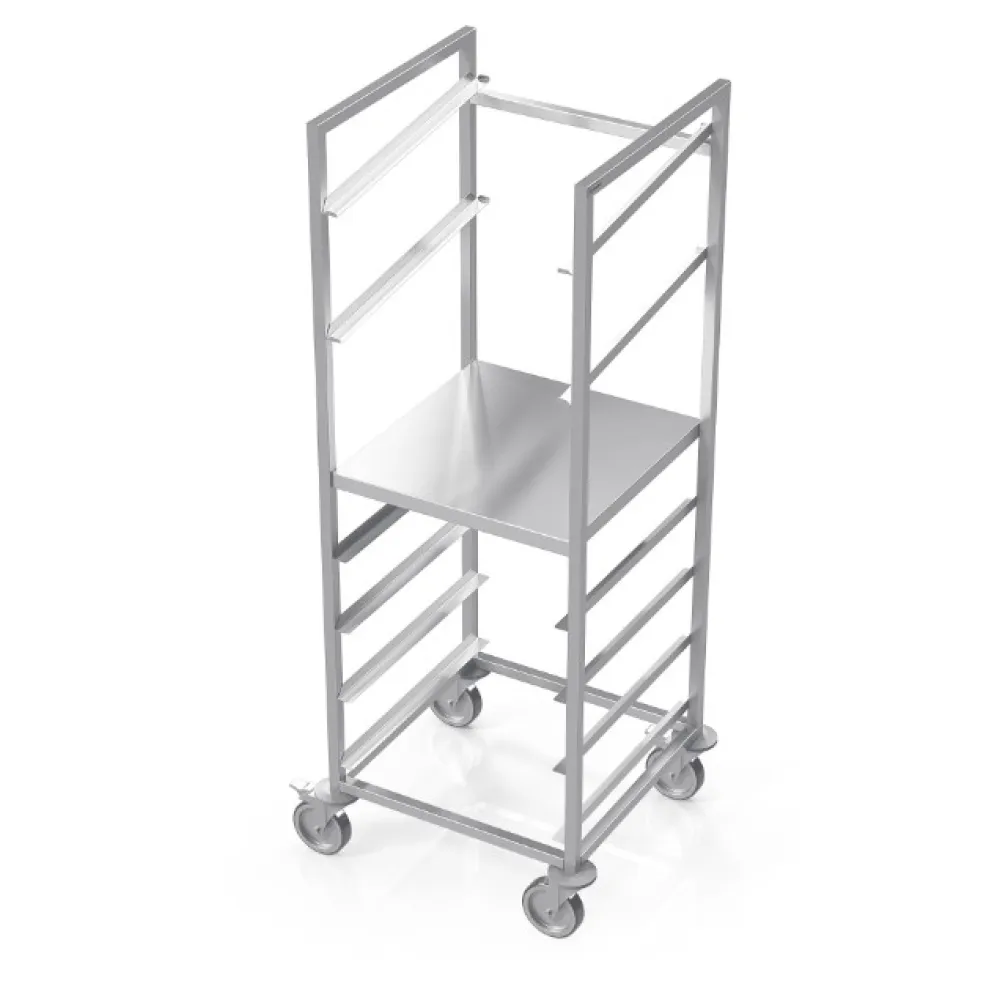 Chariot pour panier de lave-vaisselle avec étagère à assiettes Novameta BHS-VTBL7-56-55-160