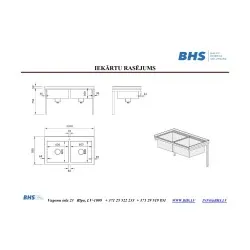 Table de travail de cuisine BHS-HoReCa CH24-1388-139/80/90