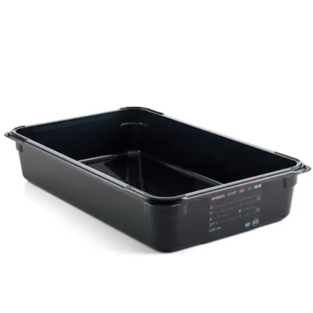 Conteneur GN en polycarbonate noir ARAVEN AR47827