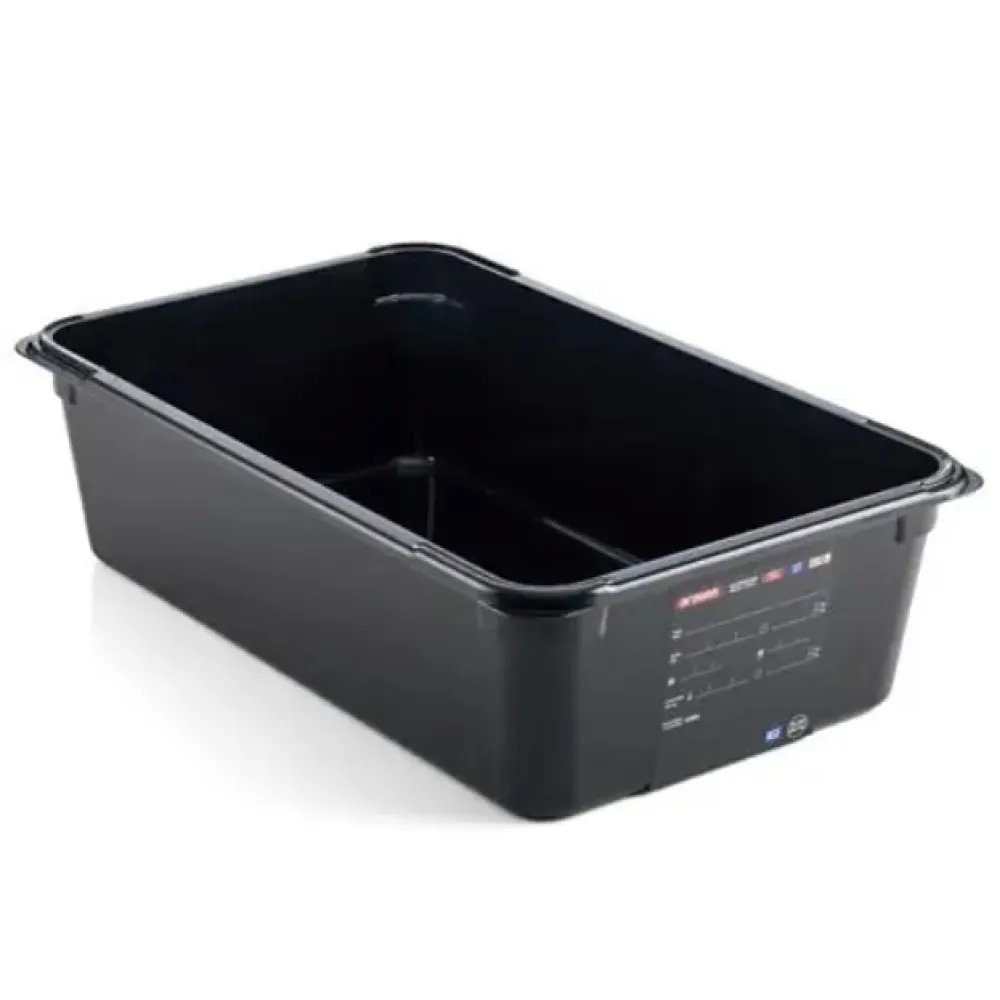 Conteneur GN en polycarbonate noir ARAVEN AR47828
