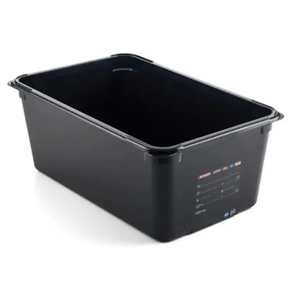 Conteneur GN en polycarbonate noir ARAVEN AR47835
