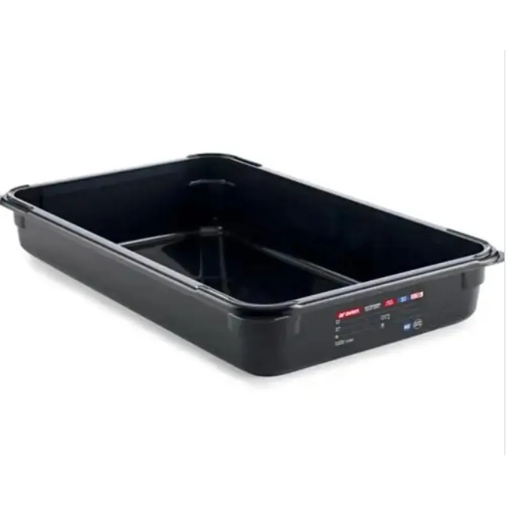 Conteneur GN en polycarbonate noir ARAVEN AR47826