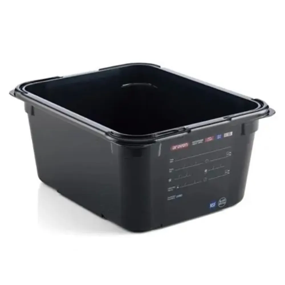 Conteneur GN en polycarbonate noir ARAVEN AR47823