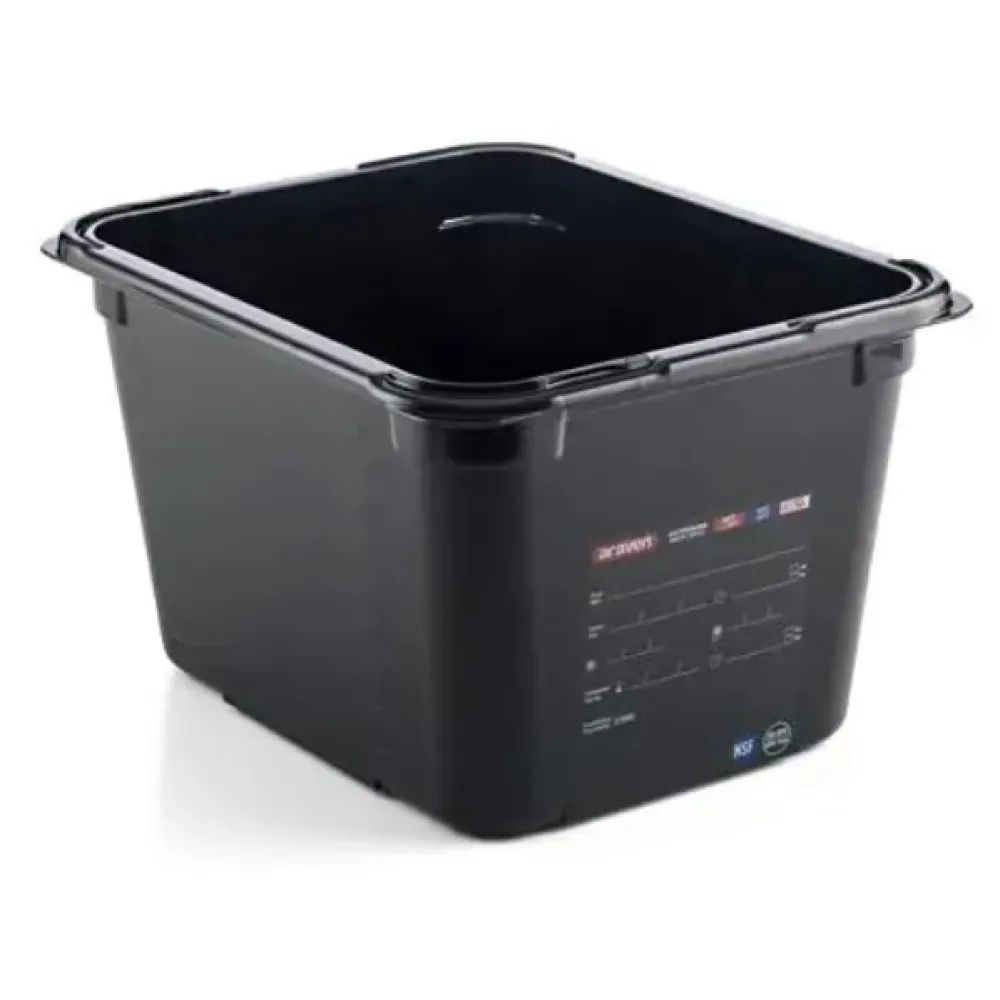 Conteneur GN en polycarbonate noir ARAVEN AR47834