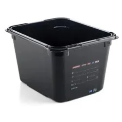 Conteneur GN en polycarbonate noir ARAVEN AR47834