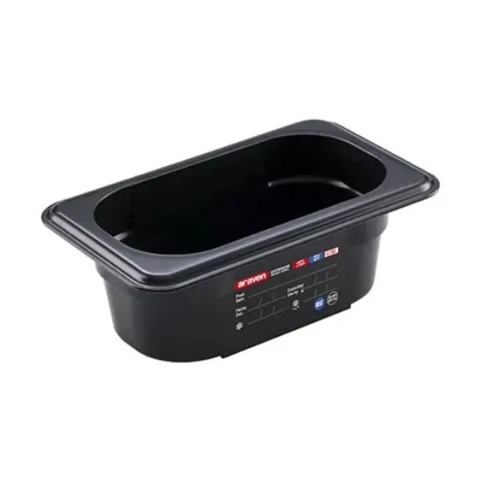 Conteneur GN en polycarbonate noir ARAVEN AR44010