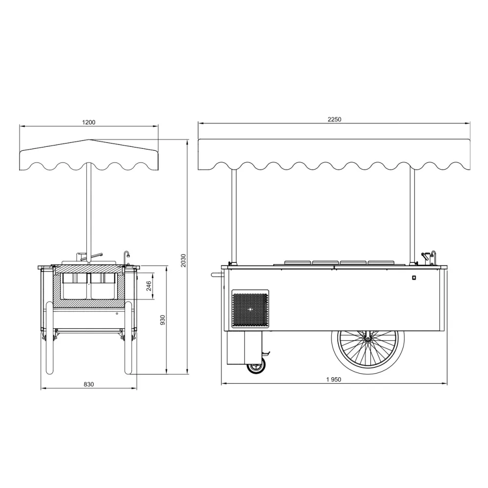 Vitrine à glaces BHS-HoReCa 8SM