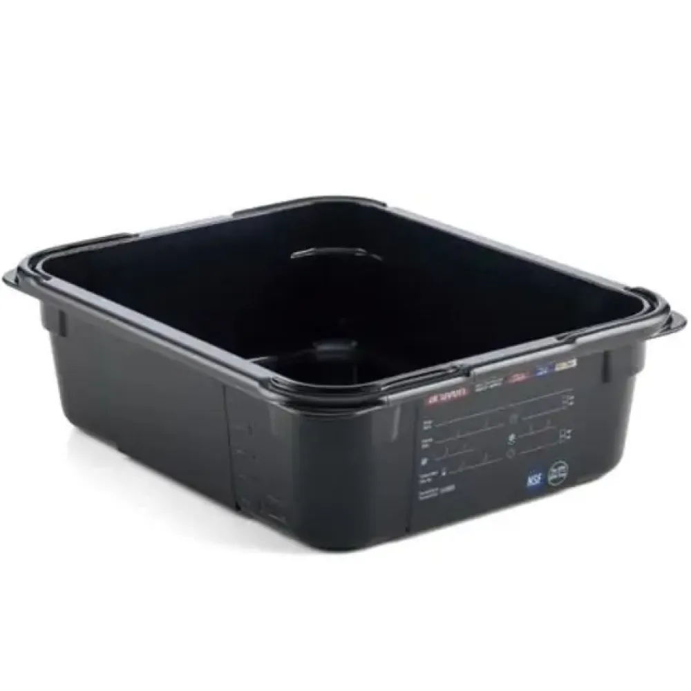 Conteneur GN en polycarbonate noir ARAVEN AR47822