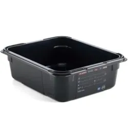 Conteneur GN en polycarbonate noir ARAVEN AR47822