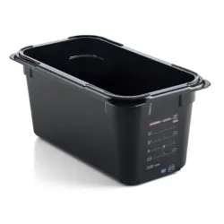 Conteneur GN en polycarbonate noir ARAVEN AR47820