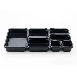 Conteneur GN en polycarbonate noir ARAVEN AR47798