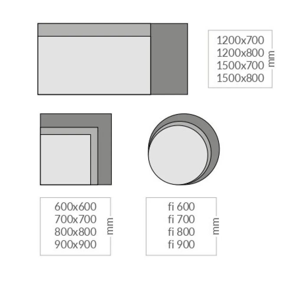 Plateau de table d'extérieur BHS-HoReCa HPL-COMPACT-120x79