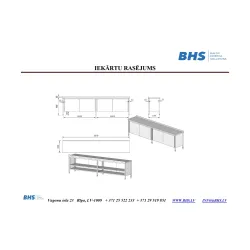 Table de travail de cuisine BHS-HoReCa XCH24-0038-337/60/90