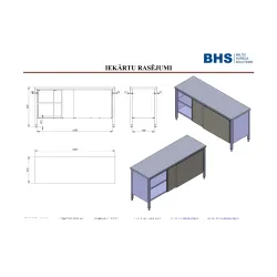 Table de travail de cuisine BHS-HoReCa RAS117