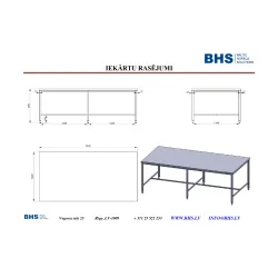 Table de travail de cuisine BHS-HoReCa RAS118