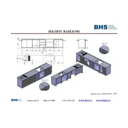 Plan de conception de cuisine pour maison privée BHS-HoReCa RAS114
