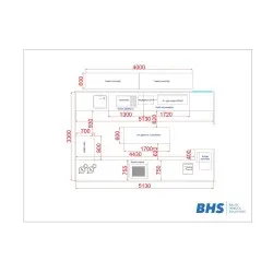 Plan de conception de zone de grillades BHS-HoReCa RAS101