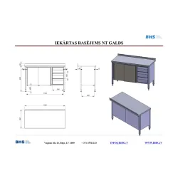 Table de travail de cuisine BHS-HoReCa NN42