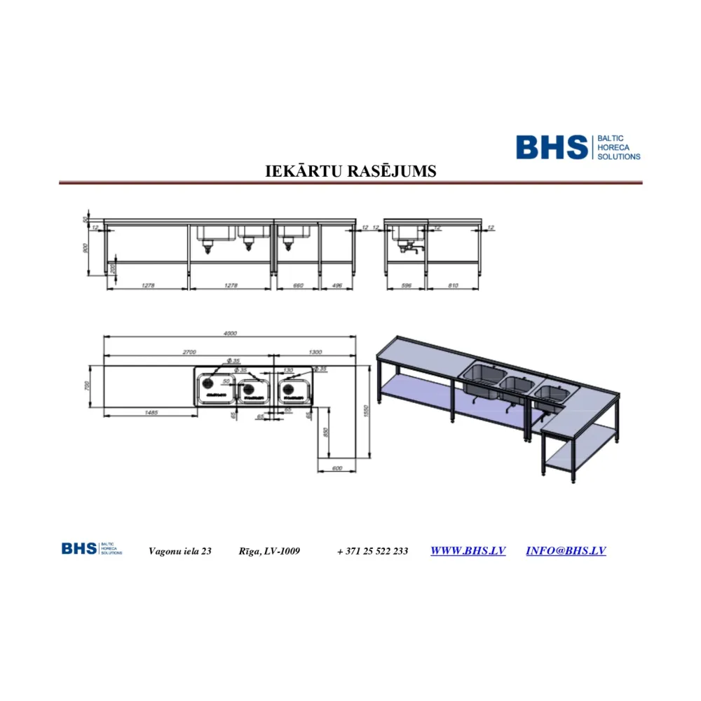 Solution non standard pour la plonge BHS-HoReCa RAS10008