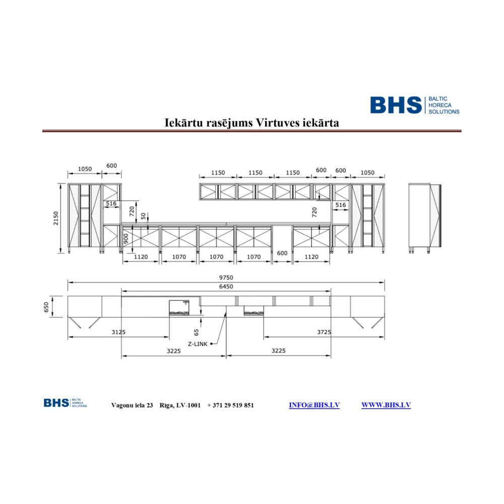 Table de travail de cuisine BHS-HoReCa PROJECT-9750