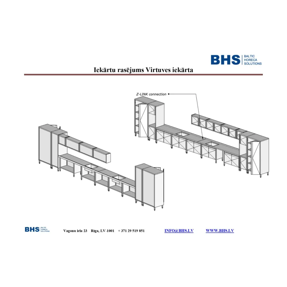 Table de travail de cuisine BHS-HoReCa PROJECT-9750