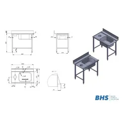 Solution non standard pour la plonge BHS-HoReCa BHS-DL0-000-213/72/4