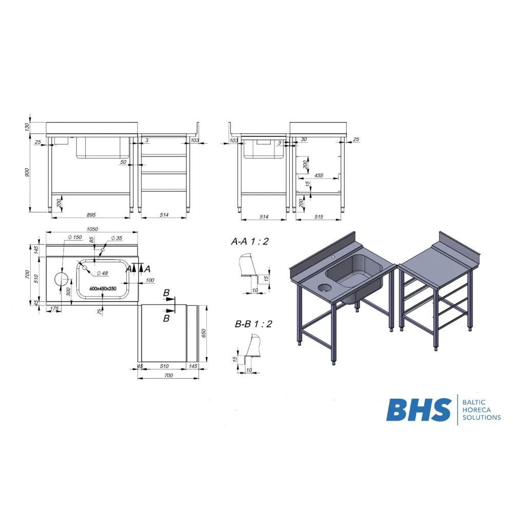 Solution non standard pour la plonge Novameta BHS-DP0-PRV-81/70/90