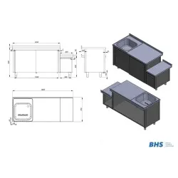 Table sur mesure avec évier BHS-HoReCa NN73