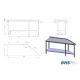 Table de travail de cuisine BHS-HoReCa BHS-ZJ22-1179-203/70/90
